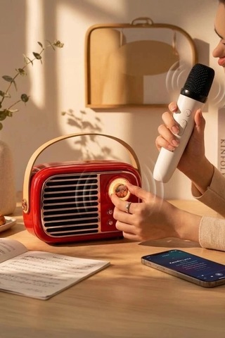 Premium Torima Bluetooth Hoparlör Nostaljik Radyo Bts-1956 Ses Ev
