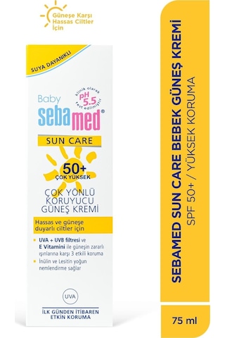 Baby Spf 50+ Uva - Uvb Filtresi ve Çok Yönlü Koruyucu Çocuk Güneş Kremi 75 ML + Plaj Çantası