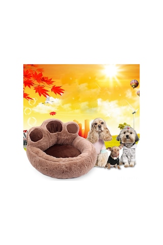 Vkemall Kedi Köpek Yatağı Yumuşak Minder - Çıkartılabilir Çamaşırlı, Isı Sağlar, Orta Boy 5 Kg'a Kadar Hayvanlar İçin