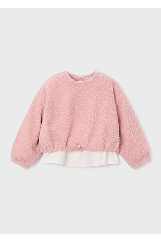 Mayoral Pembe Kız Çocuk Peluş Sweatshirt 4431 Pembe