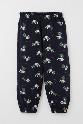 Breeze Kız Çocuk Pijama Takımı Sevimli Tavşancık & Kelebek Desenli 1-3 Yaş, Koyu Lacivert Lacivert