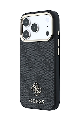 İphone 17 Pro Kılıf Guess Orjinal Lisanslı M-safe Özellikli Small 4g Ve Classic Logolu Kapak Siyah