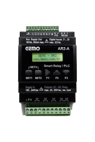 Gemo Ar2-A-8D Akıllı Röle /Plc(Ar2-A-230Vac-8D ,Ar2-A-24Vdc-8D)