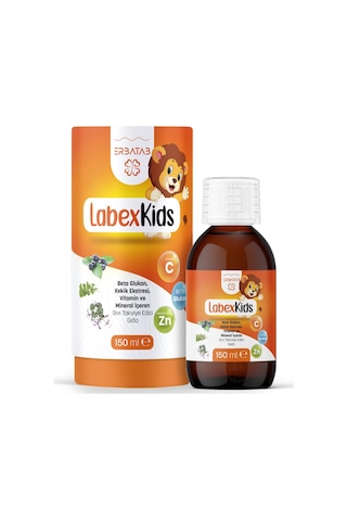 Labex Kids Çinko Kekik Beta Glukan Karamürver Çocuk Multivitamin Şurup 150 ML