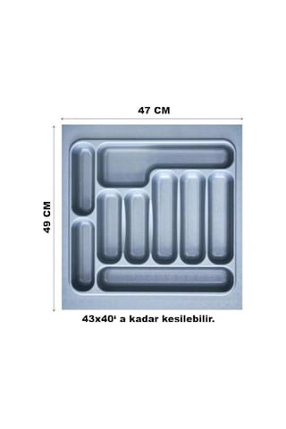 47 X 49 Cm Çekmece Içi Kaşıklık Gri 43x40 Cm'e Kadar Kesilebilir Gri