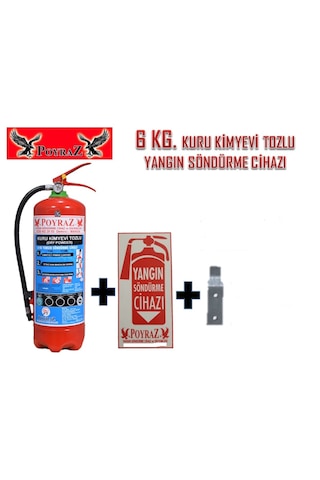 Kuru Kimyevi Tozlu Yangın Söndürme Tüpü 6 KG