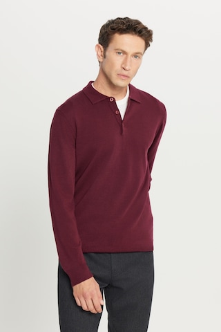 AC&Co / Altınyıldız Classics Altinyildiz Classics Erkek Bordo Tüylenme Yapmayan Anti Pilling Kumaş Standart Fit Polo Yaka Triko 4A4923100003BRDM Bordo