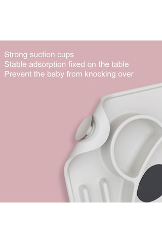 Sones Bebek Entegre Vakumlu Bardak Izgara Yemek Tabağı Çocuk Panda Silikon Yapıştırıcı Tabaklar Çatal Ve Kaşıkla Gök Mavisi