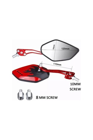 Reedark Motosiklet Dikiz Aynası Geniş Açı Lmk00051b Evrensel Siyah