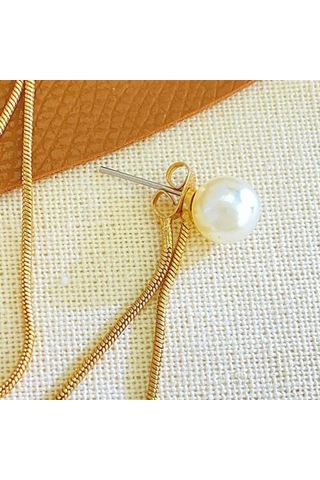 3 Adet/set Takı Seti Yapay İnciler Kolye Küpe Bileklik Seti Ayarlanabilir Zincir Kolye Diğer