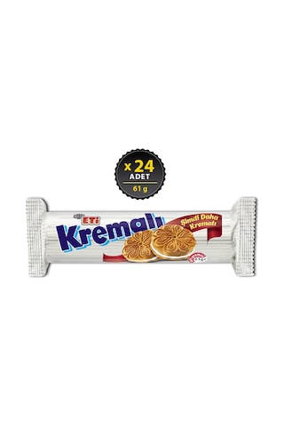 Eti Kremalı Sandviç Bisküvi 24 x 61 G