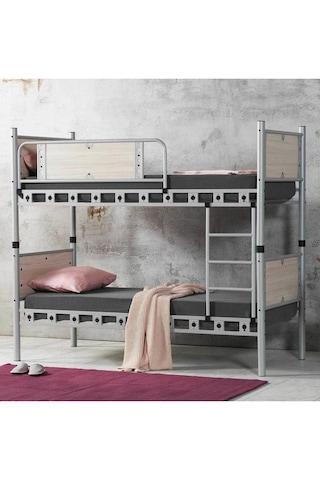 Missidea Elegan Modern Metal Ranza & Karyola Seti Cappuccino 90x190 Cm 90 x 190