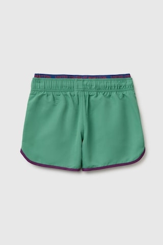United Colors Of Benetton Erkek Çocuk Turkuaz Sol Bacağı Nakış Logo Detaylı Deniz Şortu 3-8 Yaş -2866
