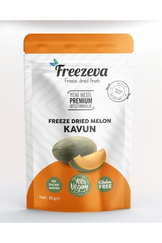 Freezeva Dondurularak Kurutulmuş Kavun 15 Gr Freeze Dried Kavun- Kavun Kuru Meyve Cipsi 15 G