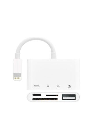 Apple Uyumlu iPhone X 11 12 13 Pro Plus Kart Okuyucu Kamera Bağlantı Kiti Şarj