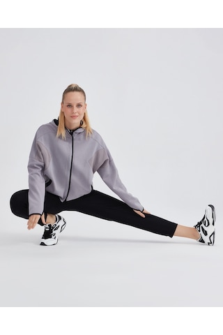 Skechers W 2Xı-Lock Full Zip Hoodie Sweatshirt Kadın Foggy Lilac Fermuarlı Eşofman Üstü S232209-506 Pembe