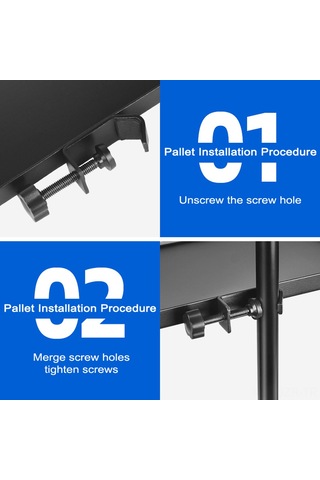 Geeroyoo Metal Ses Kartı Düzenleyici, Canlı Yayın Ve Kayıt İçin Ayarlanabilir Tripod Tepsi, 23x16 Cm