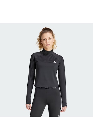 Adidas Tr-es 1/4zip Kadın Fermuarlı Sweatshirt Is4028 Siyah