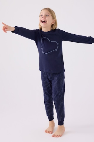Kız Çocuk Lacivert Uzun Kol Pijama Takım Lacivert