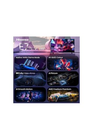 Hisense 55E7S Pro 55" 139 Ekran Uydu Alıcılı Smart 4K UHED VIDAA HI-QLED TV