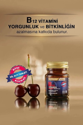 Nutraxin B12 Vitamini 1000 Mcg - Dil Altı Tableti - Hızlı Emilim