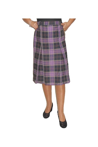 Siyah-eflatun Ekoseli Pileli Eyek Art.9 Çok Renkli