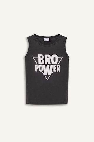 Defacto Erkek Bebek Bisiklet Yaka Baskılı Atlet E1241a525hsar202 Antrasit-ar202