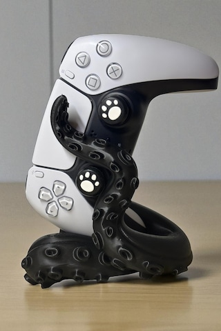 Ps4/ps5 Uyumlu Konsol Standı Kol Tutucu Stand Joystick Standı 3d Baskı Ahtapot Şeklinde Siyah