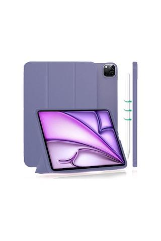 Apple Uyumlu iPad Air 13" M3 2025 / M2 2024 Kılıf Kapaklı Smart Standlı Uyku Modlu Akıllı Case Yeşil