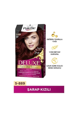 Palette Deluxe 5 - 889 Şarap Kızılı X 2 Adet Saç Boyası