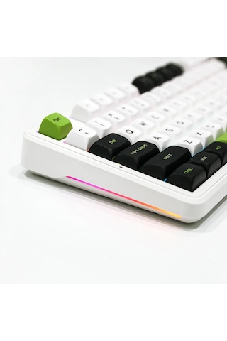Aula F87 Mekanik Rgb Tkl Gray Switch Kablosuz Makrolu Hot Swap Klavye Beyaz - Yeşil