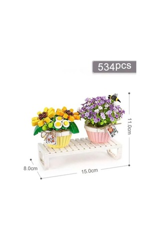 Lz1674 Loz Eternal Flowers Serisi - Saksıda Çiçekler ''letters From Spring Baby S Breath'' ''daisy With Bee'' 534 P