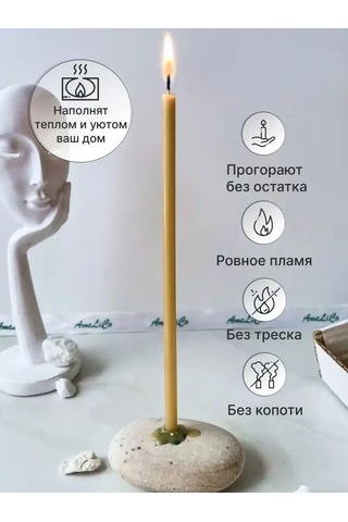 Svecnaa Amelico Doğal Balmumu Mumları El Yapımı 20 Adet 368056436 Aromatik