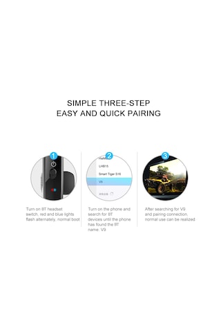 Moveevo Siyah Tek Kulak Bt4.1 Kulaklık - 270 Döner, 10 Saat Konuşma Süresi, Mikrofonlu Gürültü Engelleme, Uzun Pil Ömrü, Fotoğraf Çekimi Kontrolü