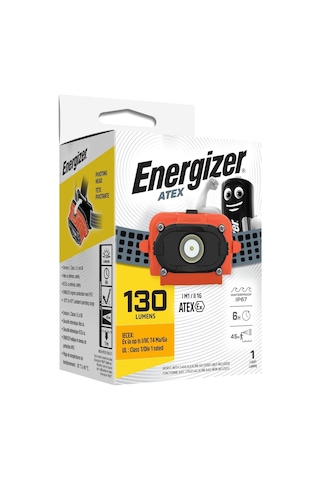 Energizer Atex 130 Lumens Kafa Lambası Siyah - Turuncu