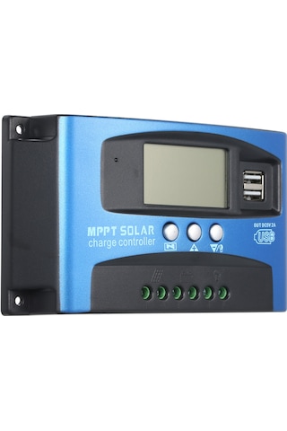 Mufunye 40a Mppt Güneş Şarj Kontrol Cihazı Çift Usb Lcd Ekran Otomatik Güneş Hücresi Paneli Şarj Regülatörü