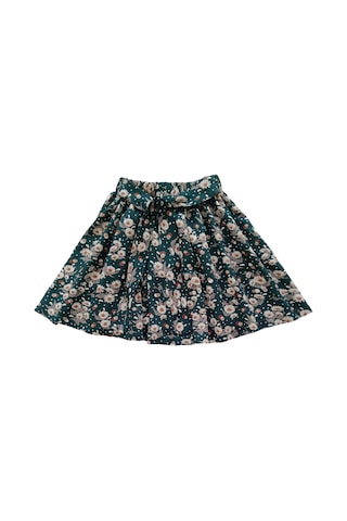 Çocuk Etekli Takım, Papatya Desenli Etek - Ekru Fitilli Crop Ekru-papatya Ekru - Yeşil