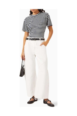 Eb Denim Freddy Barrel - Leg Cropped Jean - - Rahat Denim Kumaş İle Modern Kesim Beyaz