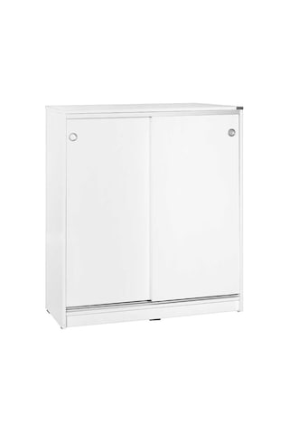 Diamond 5 Raflı Sürgülü Dolap - Beyaz