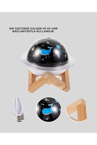 Gece Lambası Özellikli Taşınabilir Nemlendirici Ve Aromaterapi Cihazı Usb Girişli Diğer