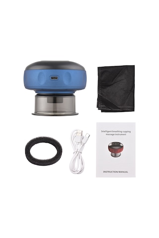 Maiyame Usb Şarjlı 6 Seviye Akıllı Vakum Cup - Isıtmalı Gövde Masajı, Şişme Tedavisi, Kollaj El Aleti - 3 Renk Seçeneği Çok Renkli