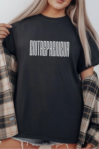 Freedom Store Unisex Oversize 24/1 Penye Dtf Baskılı Tişört - Dtf297 Siyah