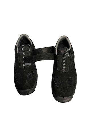 S-1 Ortopedik Çelik Burunlu Yandan Cırt Cırtlı Süet Siyah İş Ayakkabısı Siyah