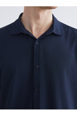 Lcw Vision Lacivert Regular Fit Kısa Kollu Erkek Gömlek