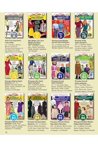 Güler Erkan Giyim Kalıpları Tüm Seriler 38 Adet Full Seri