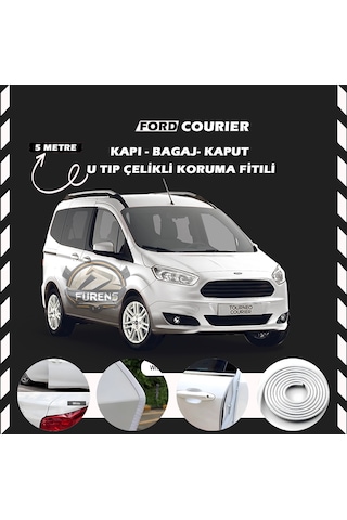 Ford Courier Oto Araç Kapı Koruma Fitili 5metre Parlak Beyaz Renk
