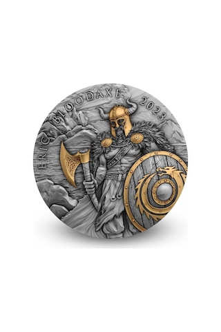 Agakulche Eric Kanlı Balta Altın Kaplama Ngc Sertifikalı Gümüş Sikke Coin