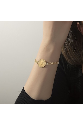 Ziynet Yarımlı Altın Bileklik Viyana Zincir