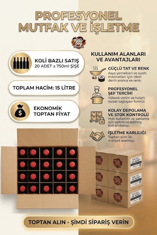 Dark Soya Sosu 750 Ml X 20 Adet - 1 Koli Koli Bazlı Avantaj Paketi