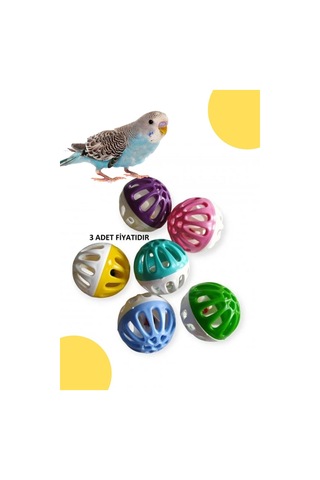 Kuş Oyuncak Zilli Top 3'lü Kuş Oyuncak